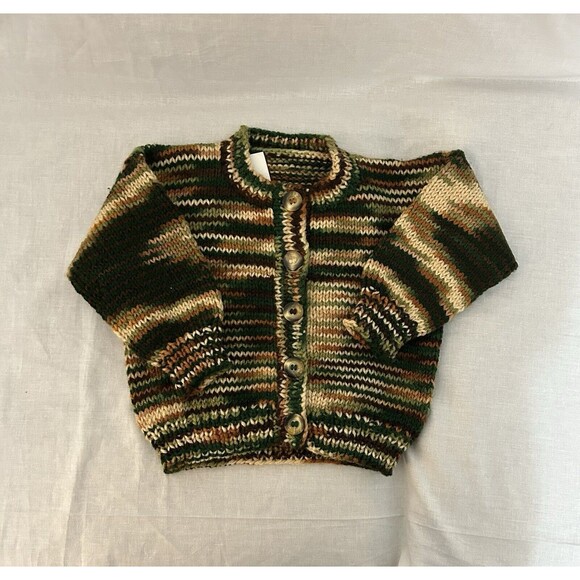 6-12 months Boy/Girl Home Knitted Baby Cardigan Warm, Soft and Comfortable - Picture 1 of 9